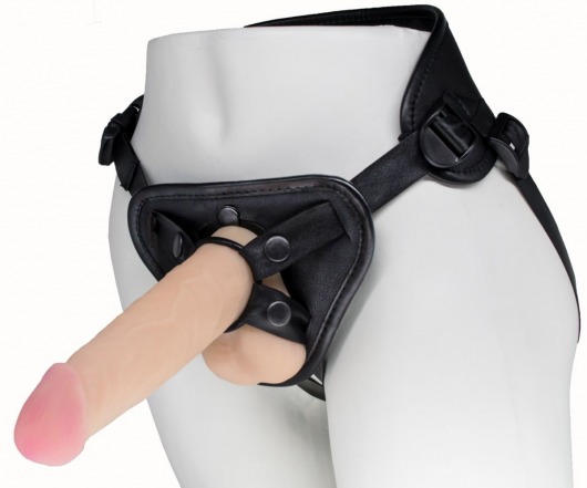 Пояс харнесс BEST UNI strap с 2 насадками - 18 и 22 см. - LOVETOY (А-Полимер) - купить с доставкой в Хабаровске
