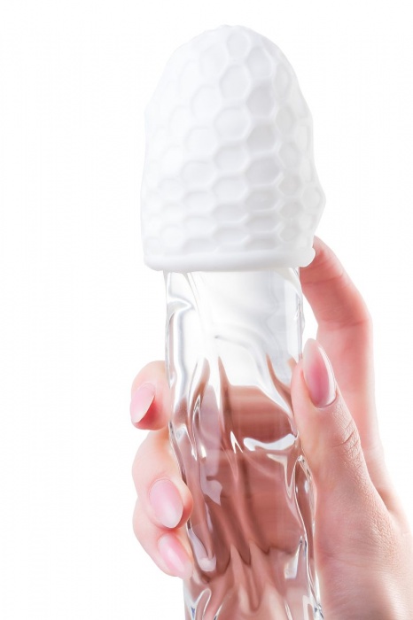 Белый рельефный мастурбатор Pufl - A-toys - в Хабаровске купить с доставкой