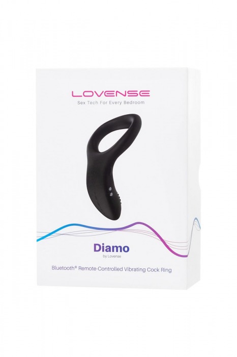 Черное эрекционное кольцо Lovense Diamo - Lovense - в Хабаровске купить с доставкой
