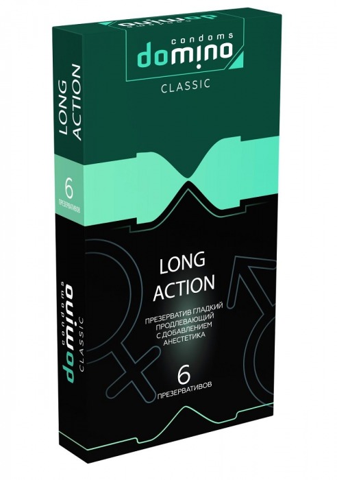 Презервативы с пролонгирующим эффектом DOMINO Classic Long action - 6 шт. - Domino - купить с доставкой в Хабаровске