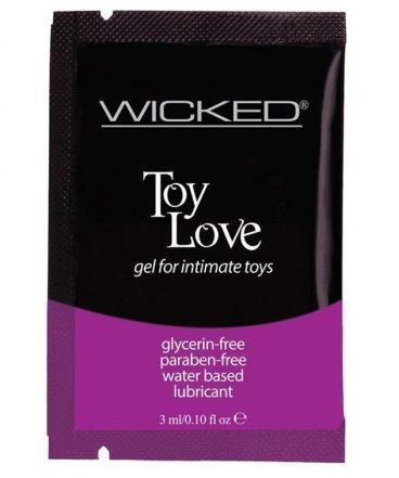 Лубрикант на водной основе для использования с игрушками WICKED Toy Love - 3 мл. - Wicked - купить с доставкой в Хабаровске