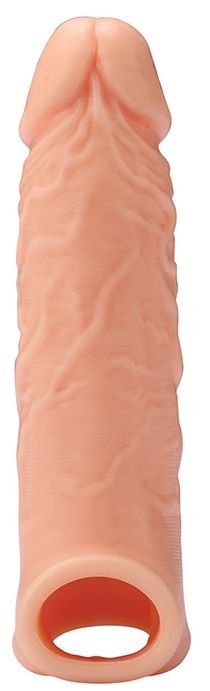 Телесная насадка EXTENDER WITH BALL STRAP 6.5 - 17 см. - Dream Toys - в Хабаровске купить с доставкой