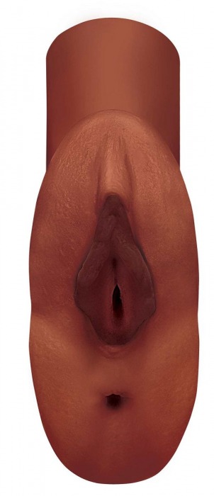 Коричневый мастурбатор Perfect Pussy Double Stroker - Pipedream - в Хабаровске купить с доставкой