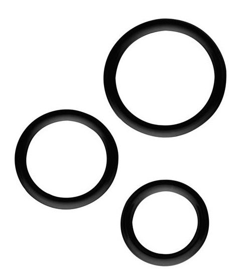 Набор из 3 эрекционных колец SILICONE COCKRINGS - Dream Toys - в Хабаровске купить с доставкой
