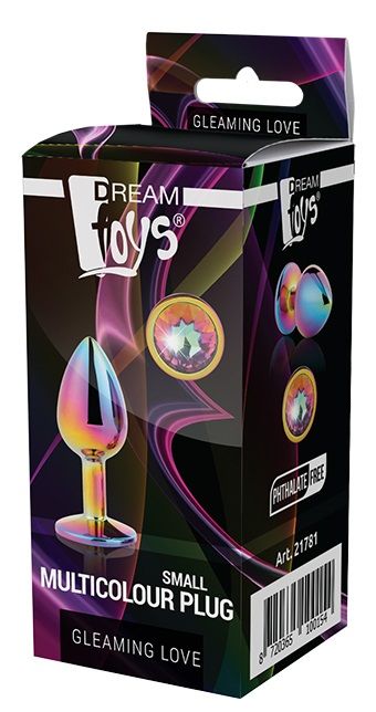 Голографическая анальная втулка с радужным кристаллом - 7,1 см. - Dream Toys - купить с доставкой в Хабаровске
