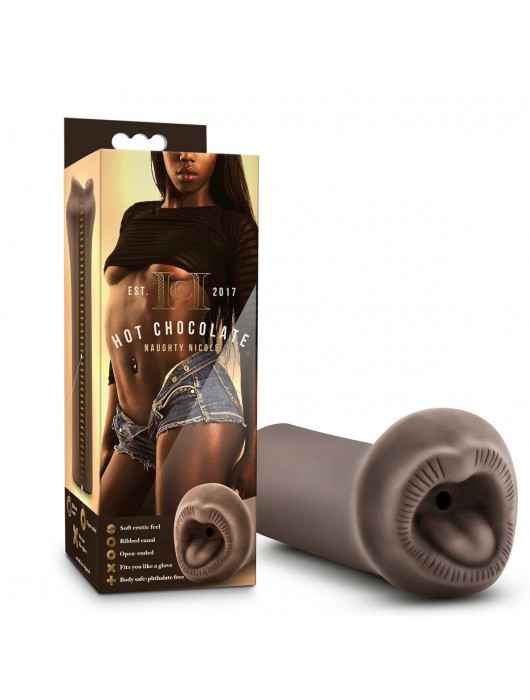Коричневый мастурбатор-ротик Naughty Nicole - Blush Novelties - в Хабаровске купить с доставкой
