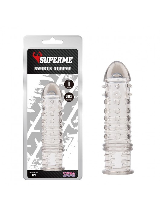 Дымчатая насадка на пенис Swirls Sleeve - 16 см. - Chisa - в Хабаровске купить с доставкой