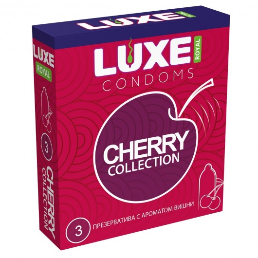 Презервативы с ароматом вишни LUXE Royal Cherry Collection - 3 шт. - Luxe - купить с доставкой в Хабаровске