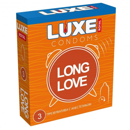Презервативы с продлевающим эффектом LUXE Royal Long Love - 3 шт. - Luxe - купить с доставкой в Хабаровске