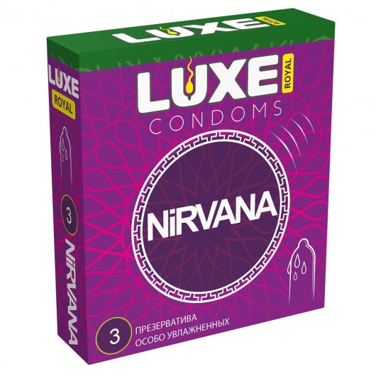 Презервативы с увеличенным количеством смазки LUXE Royal Nirvana - 3 шт. - Luxe - купить с доставкой в Хабаровске