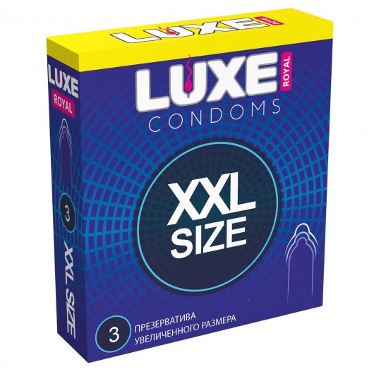 Презервативы увеличенного размера LUXE Royal XXL Size - 3 шт. - Luxe - купить с доставкой в Хабаровске