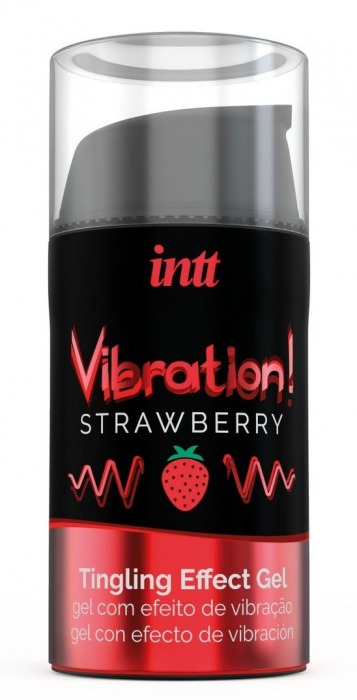 Жидкий интимный гель с эффектом вибрации Vibration! Strawberry - 15 мл. - INTT - купить с доставкой в Хабаровске