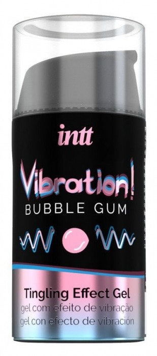 Жидкий интимный гель с эффектом вибрации Vibration! Bubble Gum - 15 мл. - INTT - купить с доставкой в Хабаровске