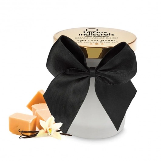 Массажная свеча Melt My Heart с ароматом карамели - 70 мл. - Bijoux Indiscrets - купить с доставкой в Хабаровске