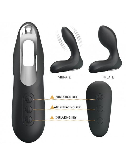 Массажер простаты Nasreddin с функцией расширения и пультом ДУ - 13,5 см. - Baile - в Хабаровске купить с доставкой