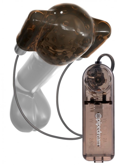 Дымчатый вибростимулятор головки пениса Dual Vibrating Head Teaser - Pipedream - в Хабаровске купить с доставкой