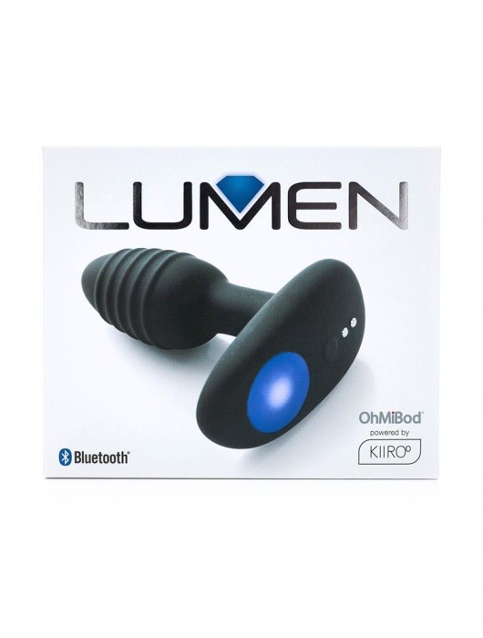 Черный интерактивный вибратор OhMiBod Lumen for Kiiroo с подсветкой - 10,2 см. - Kiiroo