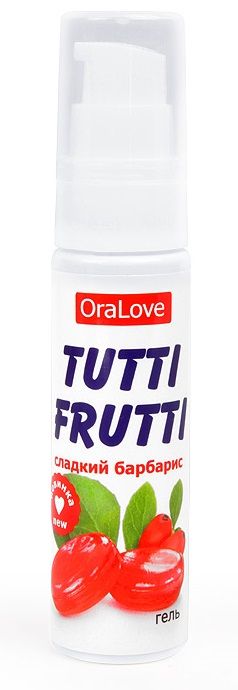 Гель-смазка Tutti-frutti со вкусом барбариса - 30 гр. - Биоритм - купить с доставкой в Хабаровске