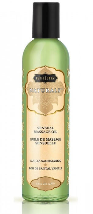 Массажное масло Naturals Vanilla Sandalwood с ароматом ванили и сандала - 236 мл. - Kama Sutra - купить с доставкой в Хабаровске