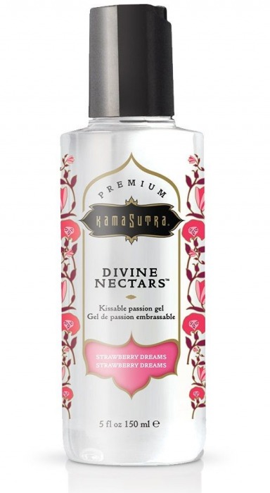 Гель-лубрикант на водной основе Divine Nectars Strawberry Dream с ароматом клубники - 150 мл. - Kama Sutra - купить с доставкой в Хабаровске