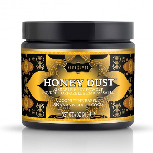 Пудра для тела Honey Dust Body Powder с ароматом кокоса и ананаса - 170 гр. - Kama Sutra - купить с доставкой в Хабаровске