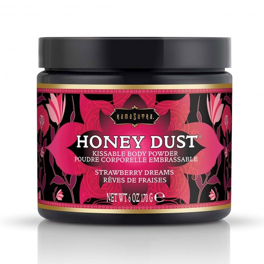 Пудра для тела Honey Dust Body Powder с ароматом клубники - 170 гр. - Kama Sutra - купить с доставкой в Хабаровске