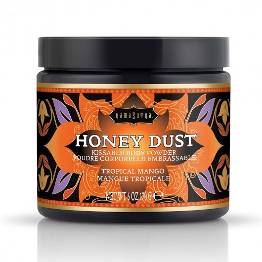 Пудра для тела Honey Dust Body Powder с ароматом манго - 170 гр. - Kama Sutra - купить с доставкой в Хабаровске