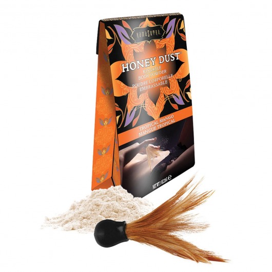 Пудра для тела Honey Dust Body Powder с ароматом манго - 28 гр. - Kama Sutra - купить с доставкой в Хабаровске