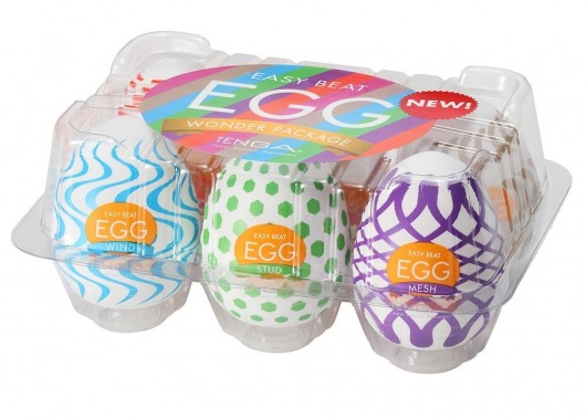 Набор из 6 мастурбаторов Tenga EGG IV с различным рельефом - Tenga - в Хабаровске купить с доставкой