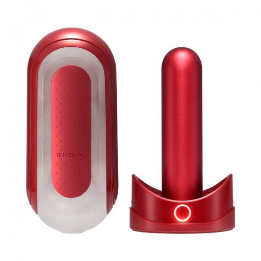 Красный мастурбатор Flip Zero Red   Warmer с подогревом - Tenga - в Хабаровске купить с доставкой