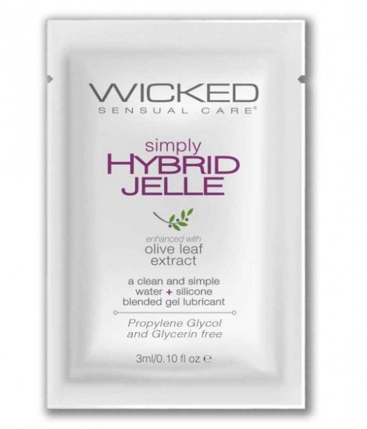 Гель-лубрикант на водно-силиконовой основе Simply Hybrid Jelle - 3 мл. - Wicked - купить с доставкой в Хабаровске