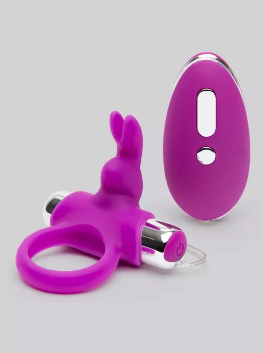 Лиловое виброкольцо с пультом ДУ Remote Control Cock Ring - Happy Rabbit - в Хабаровске купить с доставкой
