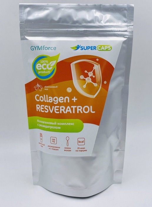 Натуральный коллаген с ресвератролом GYMforce Collagen+ - 150 гр. - SuperCaps - купить с доставкой в Хабаровске