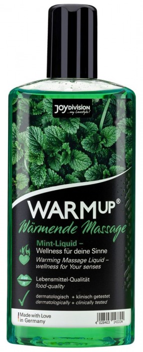 Массажное масло WARMup Mint с ароматом мяты - 150 мл. - Joy Division - купить с доставкой в Хабаровске