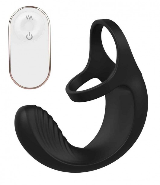Черный анальный стимулятор с эрекционными кольцами Remote Couple Teaser - Dream Toys - в Хабаровске купить с доставкой