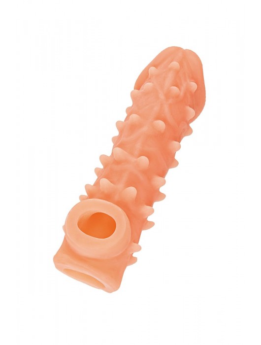 Телесная закрытая насадка с пупырышками Cock Sleeve Size L - 17,6 см. - KOKOS - в Хабаровске купить с доставкой