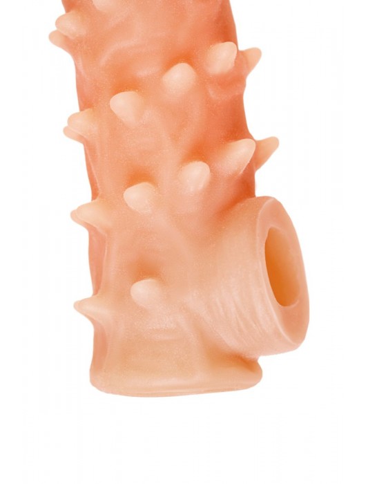 Телесная закрытая насадка с пупырышками Cock Sleeve Size L - 17,6 см. - KOKOS - в Хабаровске купить с доставкой