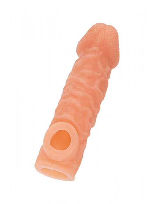 Телесная закрытая насадка с шершавой головкой Cock Sleeve Size S - 13,8 см. - KOKOS - в Хабаровске купить с доставкой