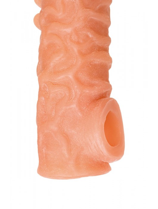 Телесная закрытая насадка с шершавой головкой Cock Sleeve Size S - 13,8 см. - KOKOS - в Хабаровске купить с доставкой