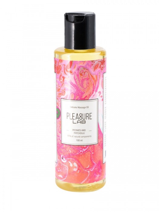 Массажное масло Pleasure Lab Delicate с ароматом пиона и пачули - 100 мл. - Pleasure Lab - купить с доставкой в Хабаровске