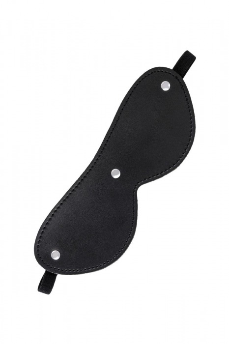 Черная кожаная маска Anonymo с мягким подкладом - ToyFa - купить с доставкой в Хабаровске