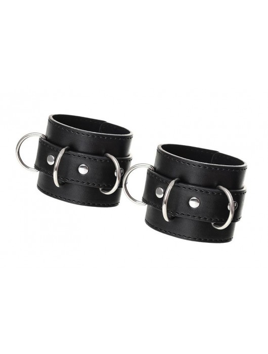 Черные наручники Anonymo на сцепке - ToyFa - купить с доставкой в Хабаровске