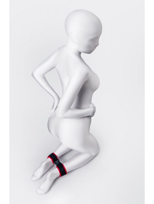 Красно-черные велюровые оковы Anonymo - ToyFa - купить с доставкой в Хабаровске