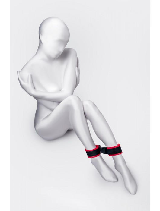 Красно-черные велюровые оковы Anonymo - ToyFa - купить с доставкой в Хабаровске