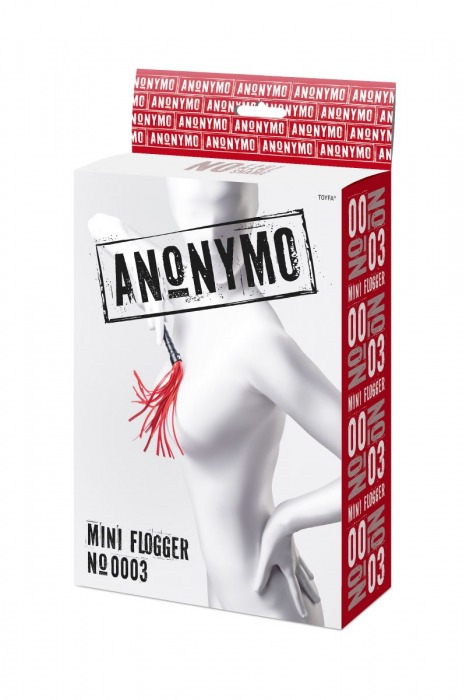 Красно-черный флоггер Anonymo - 28 см. - ToyFa - купить с доставкой в Хабаровске