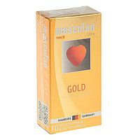 Презервативы Masculan Ultra Gold с золотым напылением и ароматом ванили - 10 шт. - Masculan - купить с доставкой в Хабаровске