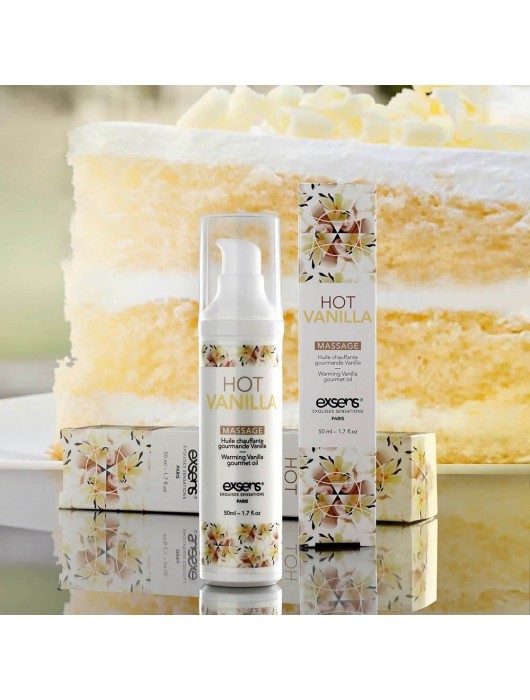 Разогревающее массажное масло с ароматом ванили Gourmet Hot Vanilla - 50 мл. - Exsens - купить с доставкой в Хабаровске