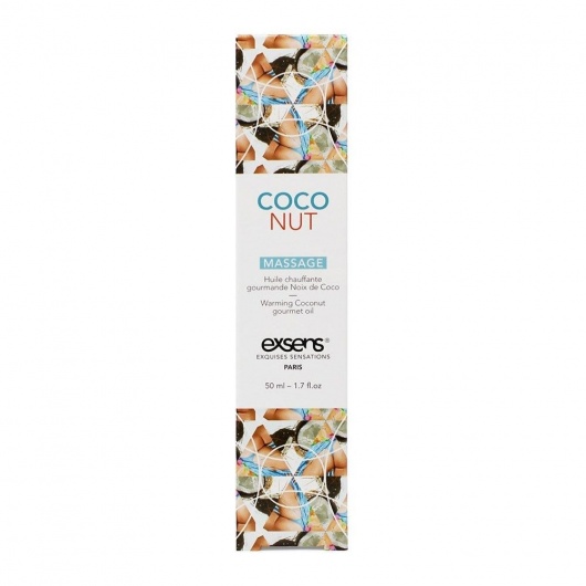 Разогревающее массажное масло с ароматом кокоса Gourmet Coconut - 50 мл. - Exsens - купить с доставкой в Хабаровске