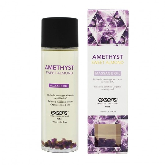 Органическое массажное масло AMETHYST SWEET ALMOND - 100 мл. - Exsens - купить с доставкой в Хабаровске