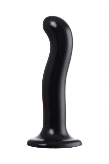 Черный стимулятор для пар P G-Spot Dildo Size L - 19 см. - Strap-on-me - в Хабаровске купить с доставкой